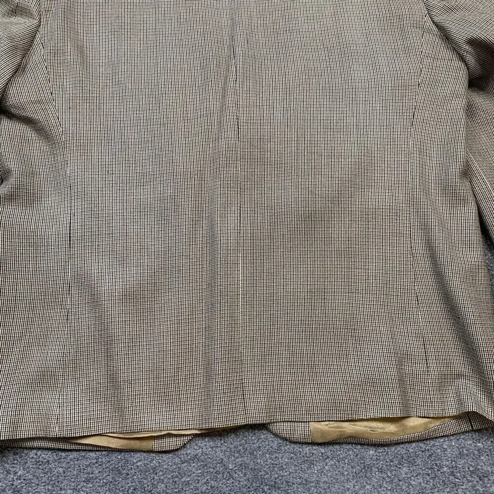 Ralph by‎ Ralph Lauren Blazer Mens 44 Cream Black Silk 2 Button Suit Jacket